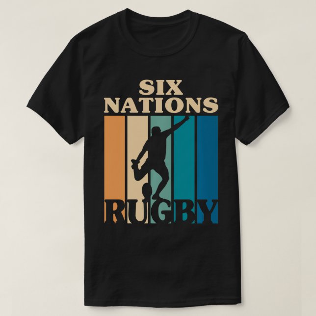 Camiseta Rugby 6 Naciones Inglaterra Francia Gales Escocia  (Diseño del anverso)