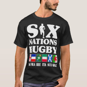 Camiseta Rugby 6 Naciones Inglaterra Francia Irlanda Italia