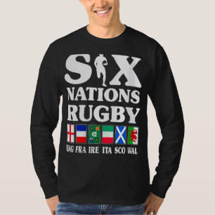 Camiseta Rugby 6 Naciones Inglaterra Francia Irlanda Italia