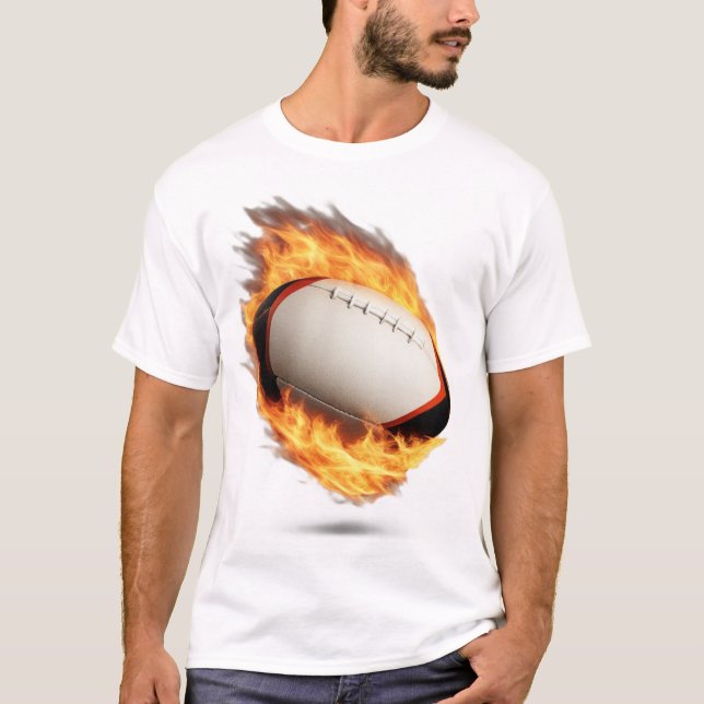 Camiseta Rugby Ball On Fire Diseño Guay (Anverso)