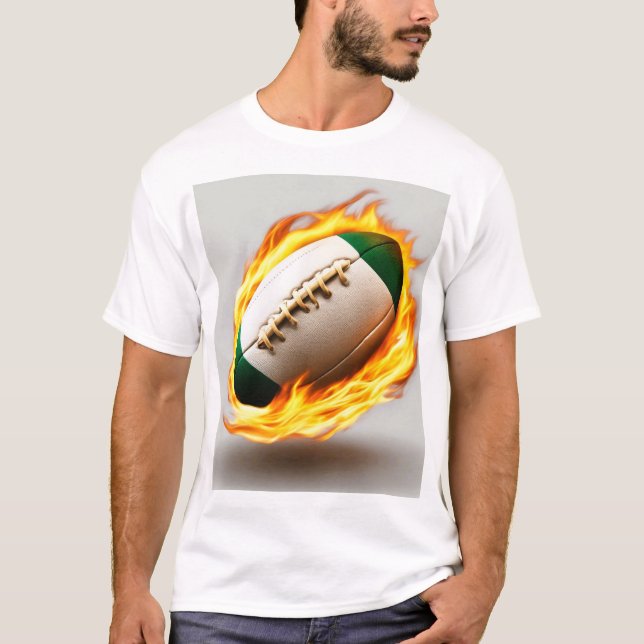 Camiseta Rugby Ball On Fire Diseño Guay (Anverso)