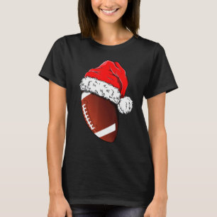 Camiseta Rugby Ball Santa Hat Sport Xmas Tenis