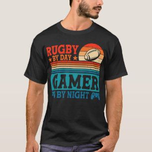 Camiseta Rugby By Day Gamer Por Noche Funny Video Game Love