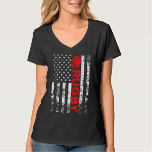 Camiseta Rugby Con Bandera Vintage Eeuu Bandera Estadounide
