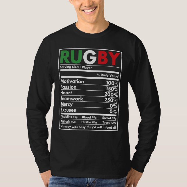 Camiseta Rugby de Nutrición de Italia (Anverso)