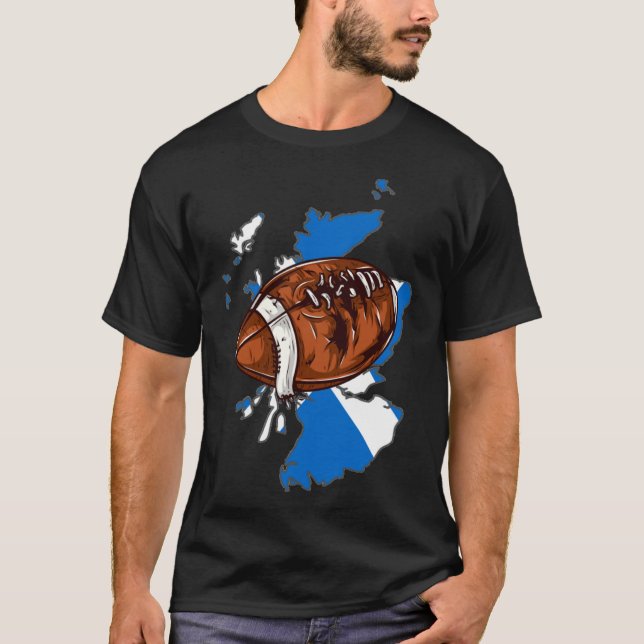 Camiseta Rugby escocés Rugby Escocia Bandera escocesa Vinta (Anverso)