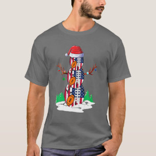 Camiseta Rugby Estadounidense Snowman balls Navidades Pajam