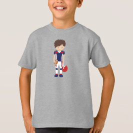 Camiseta Rugby, Fútbol americano, chico lindo, pelo marrón