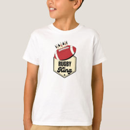 Camiseta Rugby King | Diseño de distintivos de coronado par