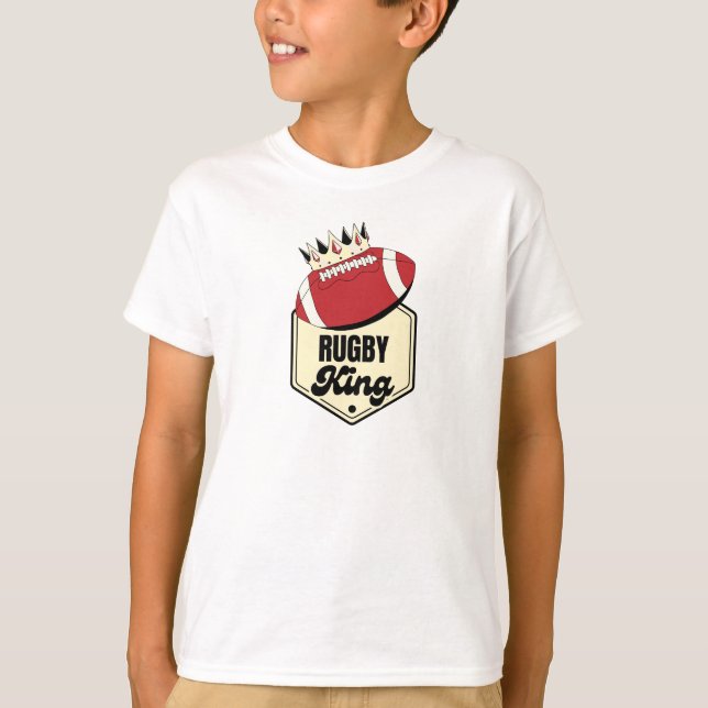 Camiseta Rugby King | Diseño de distintivos de coronado par (Anverso)