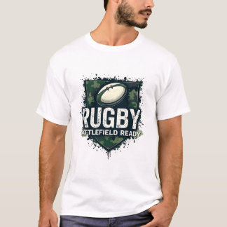 Camiseta Rugby – Listo para el Campo de Batalla Grunge Mili