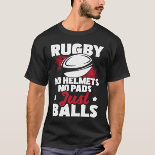 Camiseta Rugby No Helmets No Pads Sólo Balls Rugby Player