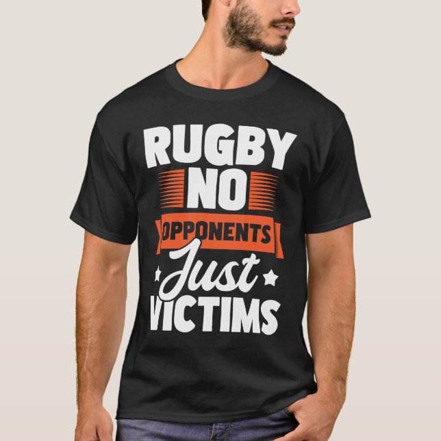 Camiseta Rugby No Oponentes Solo Víctimas Robo Jugador de R (Anverso)