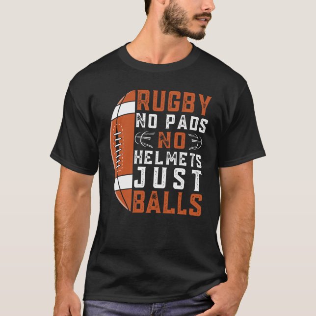 Camiseta Rugby No Pads No Cascos Sólo Bala Rugby 3 (Anverso)