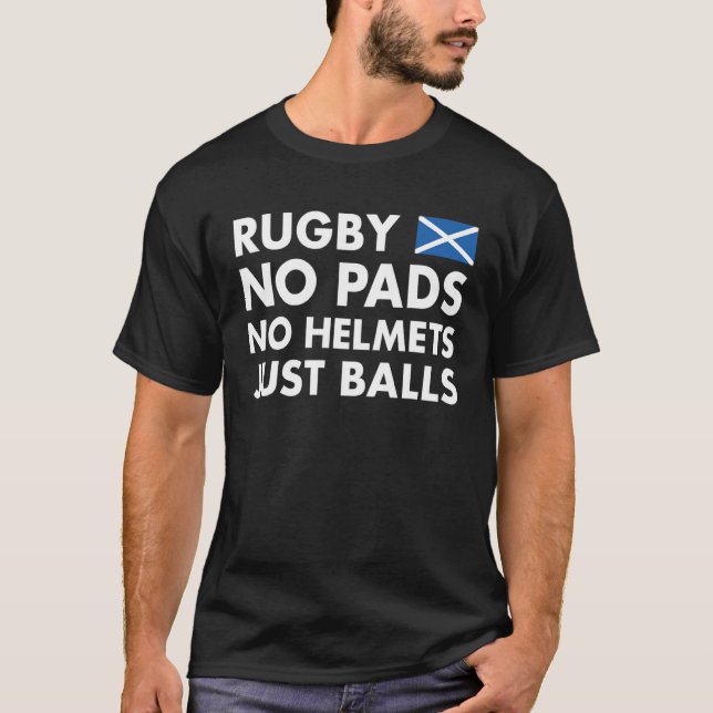 Camiseta Rugby No Pads No Helmets Solo Bala El Rugby De Esc (Anverso)