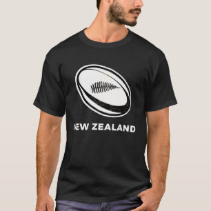 Camiseta Rugby Nueva Zelanda Pelota de Rugby NZ