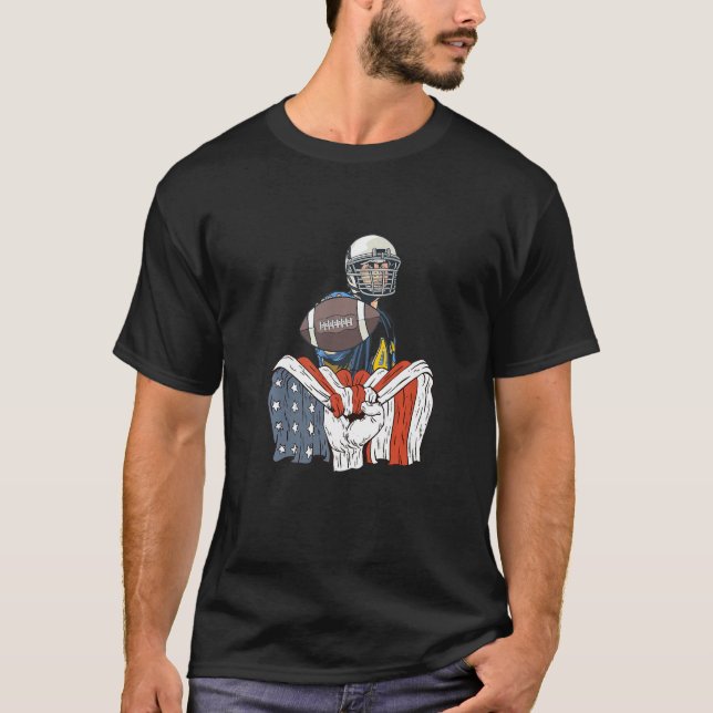 Camiseta Rugby Player with American Flag Premium (Anverso)