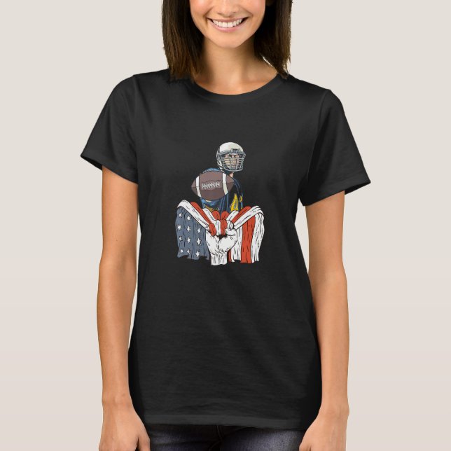 Camiseta Rugby Player with American Flag Premium (Anverso)