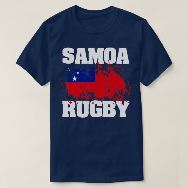 Camiseta Rugby Samoa Bandera Orgullo Hombres Idea de regalo (Diseño del anverso)
