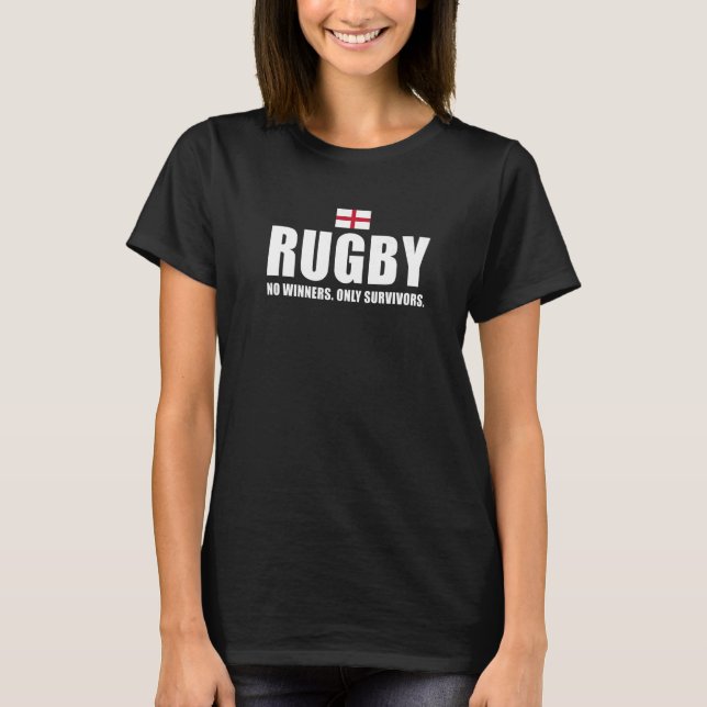 Camiseta Rugby Sin Ganadores Solo Sobrevivientes Inglaterra (Anverso)
