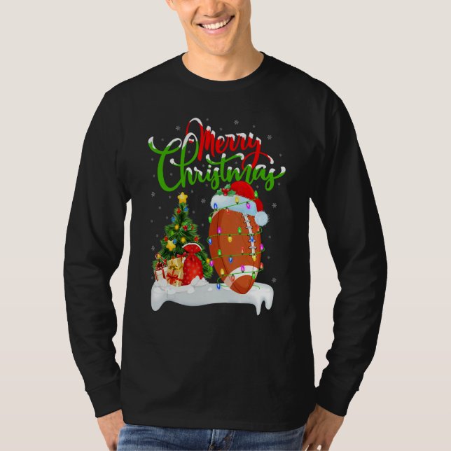 Camiseta Rugby Sports   Xmas Decorations Santa Rugby Christ (Anverso)