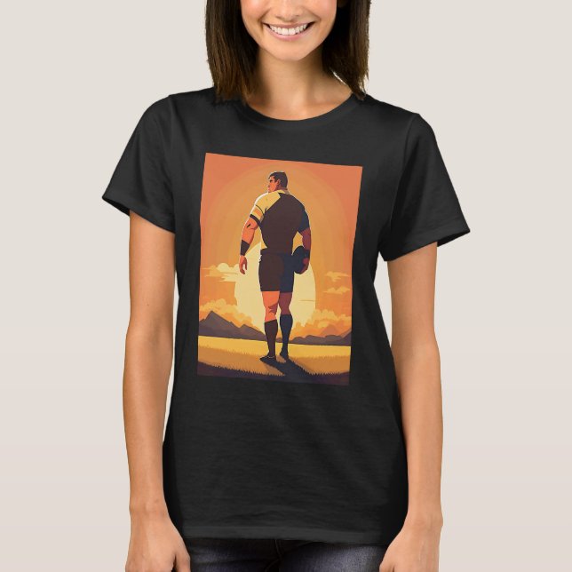 Camiseta Rugby Team Captain Pop Rugby Player  3 (Anverso)