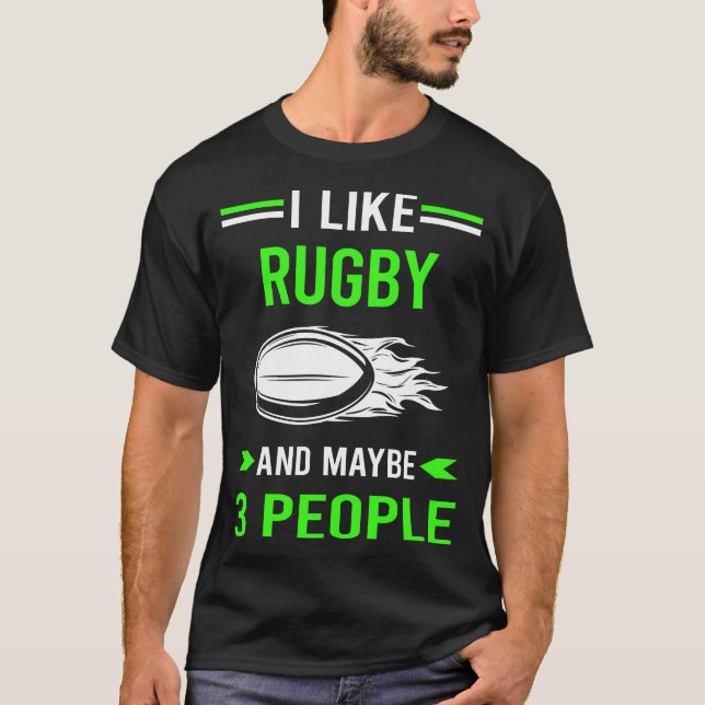 Camiseta Rugby Verde de 3 personas (Anverso)