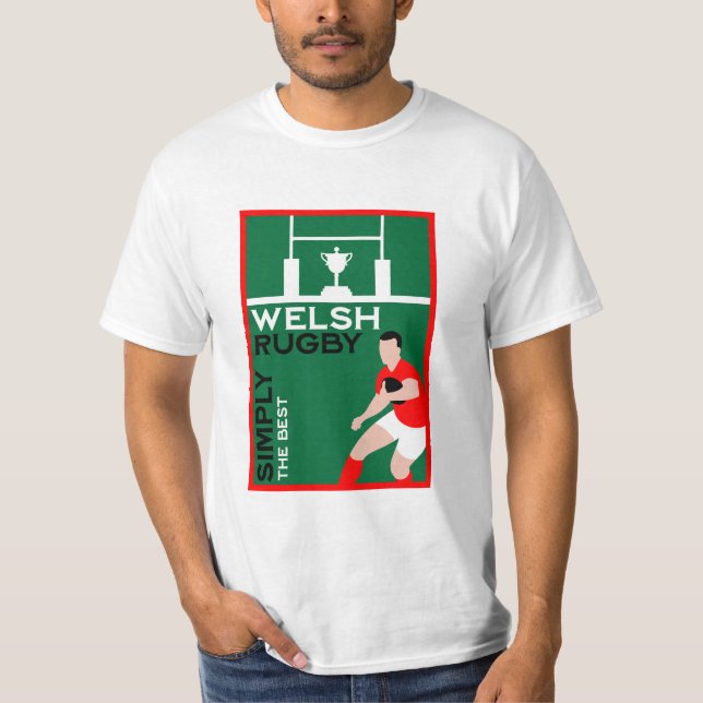 Camiseta Rugby Wales Fan Art (Anverso)