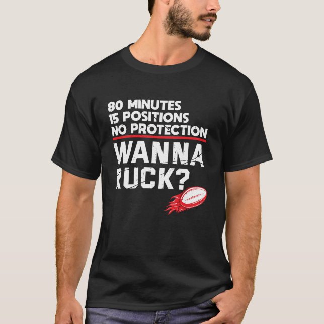 Camiseta Rugby Wanna Ruck Funny Rugby Player (Anverso)