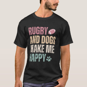 Camiseta Rugby Y Perros Me Hacen Feliz