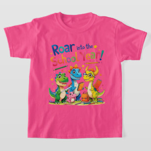 Camiseta Ruge en el Año Escolar – Dinosaurio Lindo de Regre