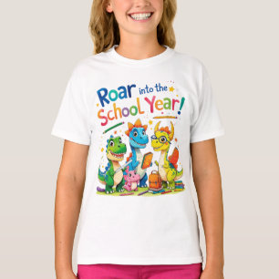 Camiseta Ruge en el Año Escolar – Dinosaurio Lindo de Regre