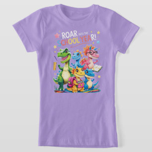 Camiseta Ruge en el Año Escolar – Dinosaurio Lindo de Regre