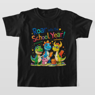 Camiseta Ruge en el Año Escolar – Dinosaurio Lindo de Regre