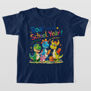 Camiseta Ruge en el Año Escolar – Dinosaurio Lindo de Regre
