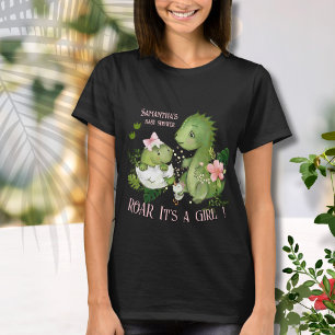 Camiseta ¡Ruge, es una niña! Ropa de bebé para la ducha de 