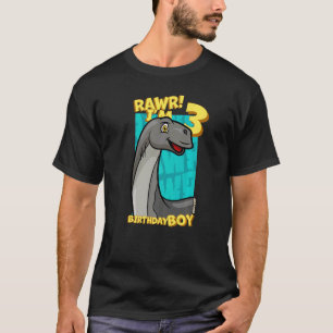 Camiseta Rugido Tengo 3 Cumpleaños Niños 3 Cumpleaños Dino