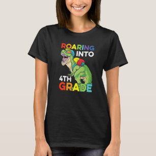 Camiseta Rugiendo en 4to Grado de Regreso a la Escuela Dino