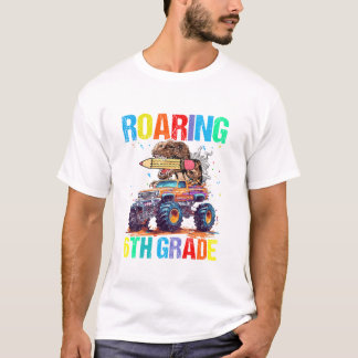 Camiseta Rugiendo en 6º Grado Dinosaurio