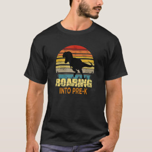 Camiseta Rugiendo En Dinosaurio Preescolar De Vuelta A La E