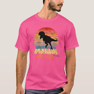 Camiseta Rugiendo En Dinosaurio Preescolar De Vuelta A La E