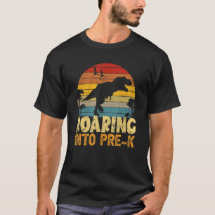 Camiseta Rugiendo En Dinosaurio Preescolar De Vuelta A La E