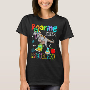 Camiseta Rugiendo En El Preescolar De Nuevo A La Escuela De