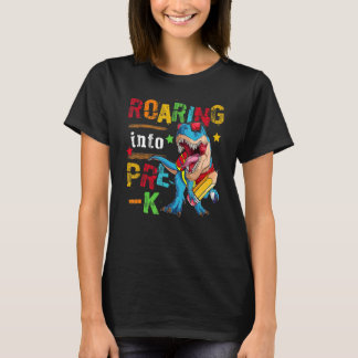 Camiseta Rugiendo en Pre K Dinosaurios Niños De Regreso A L