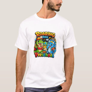 Camiseta Rugiendo en Preescolar – Dinosaurio Lindo de Regre