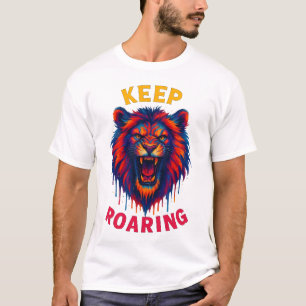 Camiseta Rugiendo León – Gráfico de Animal Salvaje
