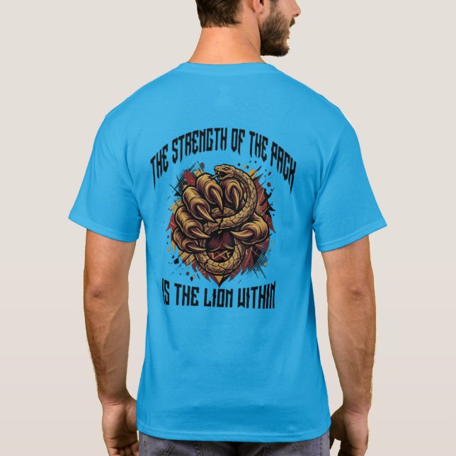 Camiseta Rugir Más Fuerte León - Fuerza De La Naci (Reverso)