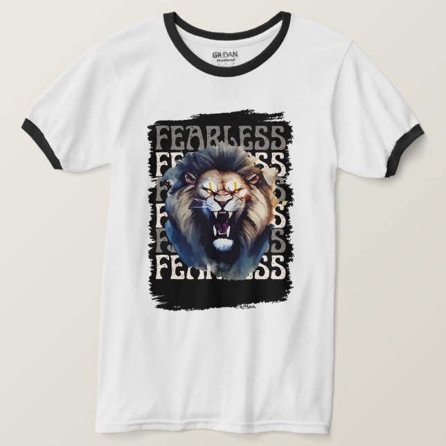 Camiseta Ruido intrépido - León audaz (Anverso del diseño)