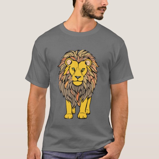 Camiseta Ruidosa Negrita: Fierce León Imprimir Camiseta" (Anverso)