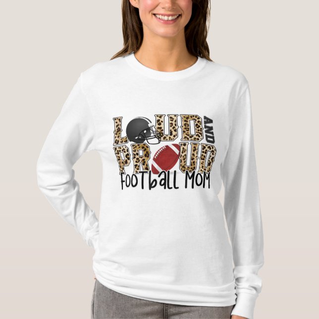 Camiseta Ruidosa Orgullo de las Madres Leopardo de fútbol I (Anverso)
